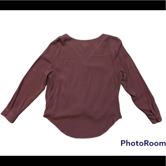 Draped Knot Front Button Top Shirt - Picture 8 of 12